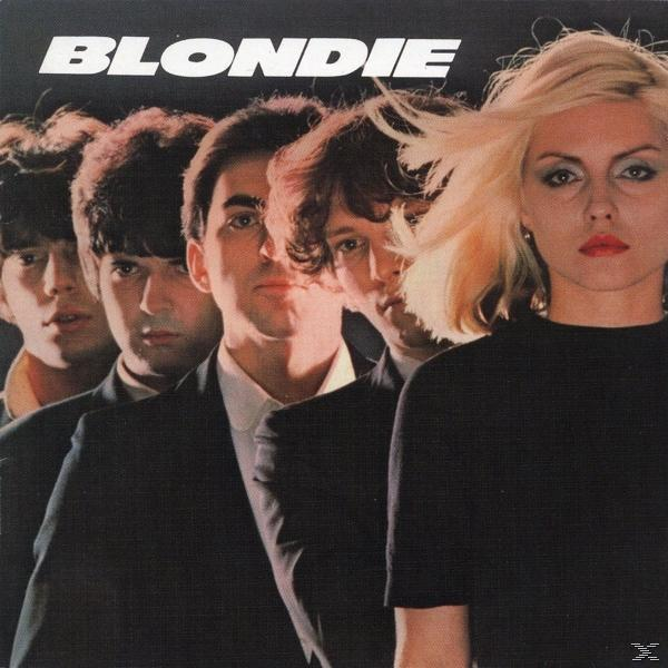 Albumcover von Blondie. Fünf Personen in einer Reihe, die den Betrachter ansehen. Die Frau hat blondes Haar.