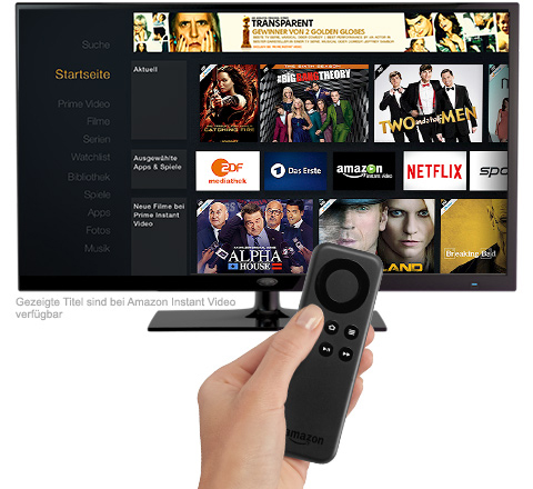KINDLE Fire TV Stick Multimediaplayer 8 GB, Schwarz