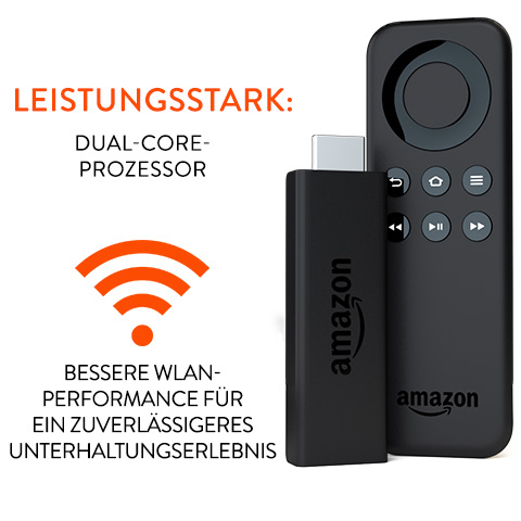 KINDLE Fire TV Stick Multimediaplayer 8 GB, Schwarz