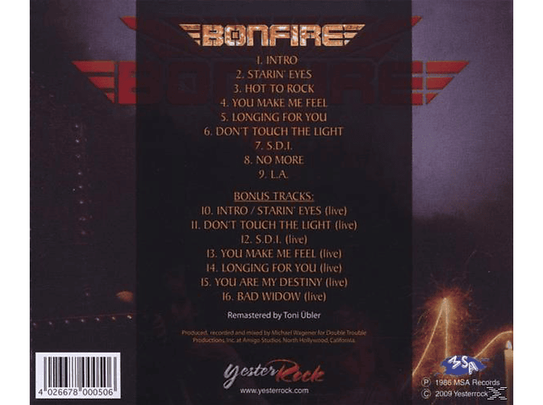 Thumbnail - Bonfire - Don't Touch The Light (CD)
