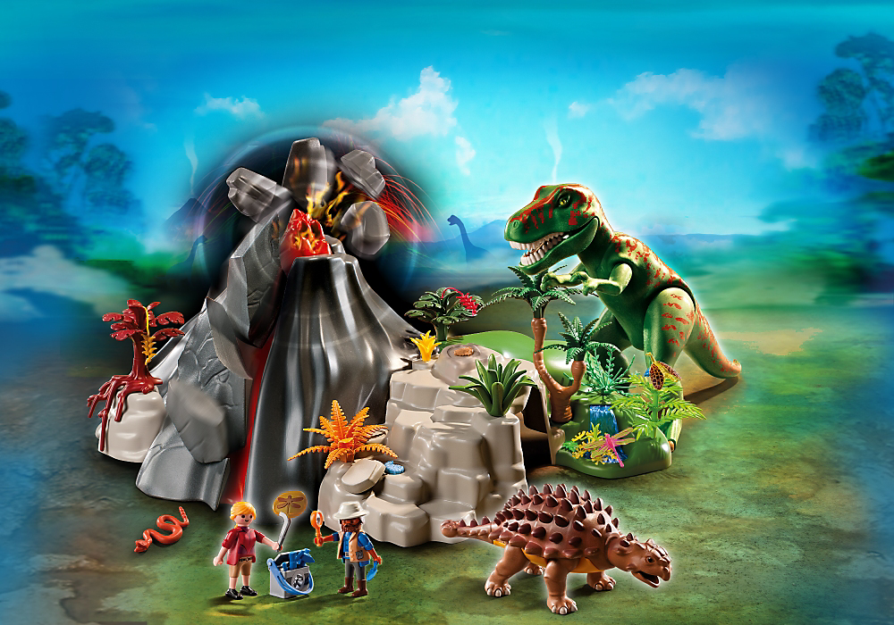 PLAYMOBIL Yanardağ ile Dinozor