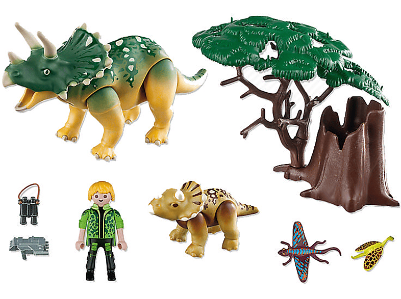 PLAYMOBIL Triceratops Dinozor Ve Yavrusu Ve Kaşif Fiyat & Özellik