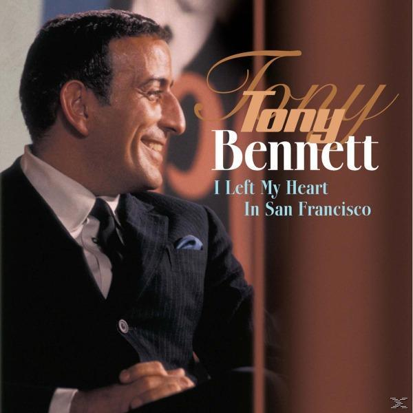 Tony Bennett album borító, öltönyös férfival, mosolyog, a szöveg I Left My Heart in San Francisco.
