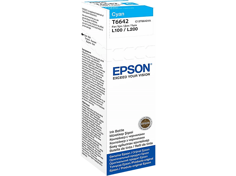 EPSON T6642 cyan eredeti tintapatron utántöltő tartály (70 ml)