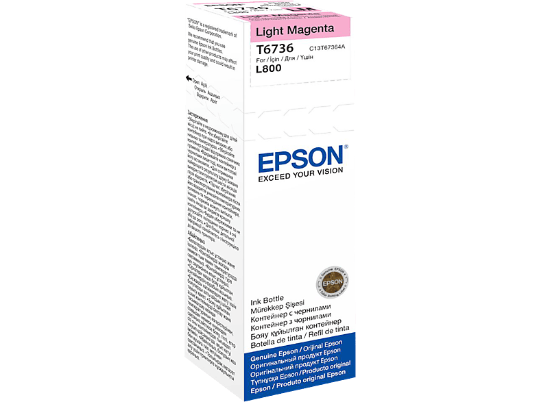 EPSON T6736 világos magenta eredeti tintapatron utántöltő tartály (70 ml)