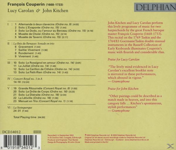 Carolan,Lucy/Kitchen,John - La Paix Du Parnasse  - (CD)