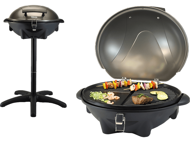 TRISTAR BQ2816 Barbecue ElektroTischgrill Elektrogrill, Schwarz (2200