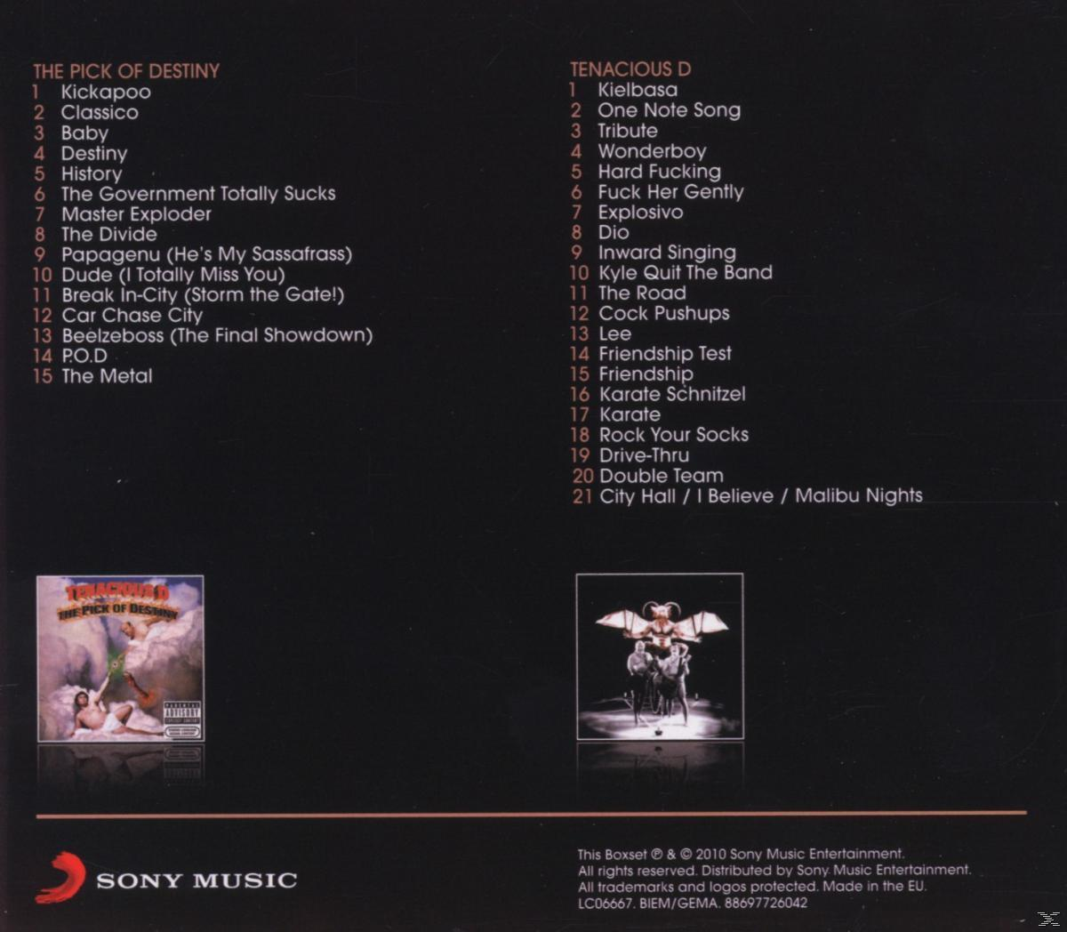 CD-Cover mit Titelliste. Zwei kleine Bilder der CD unten, mit dem Sony Music-Logo.