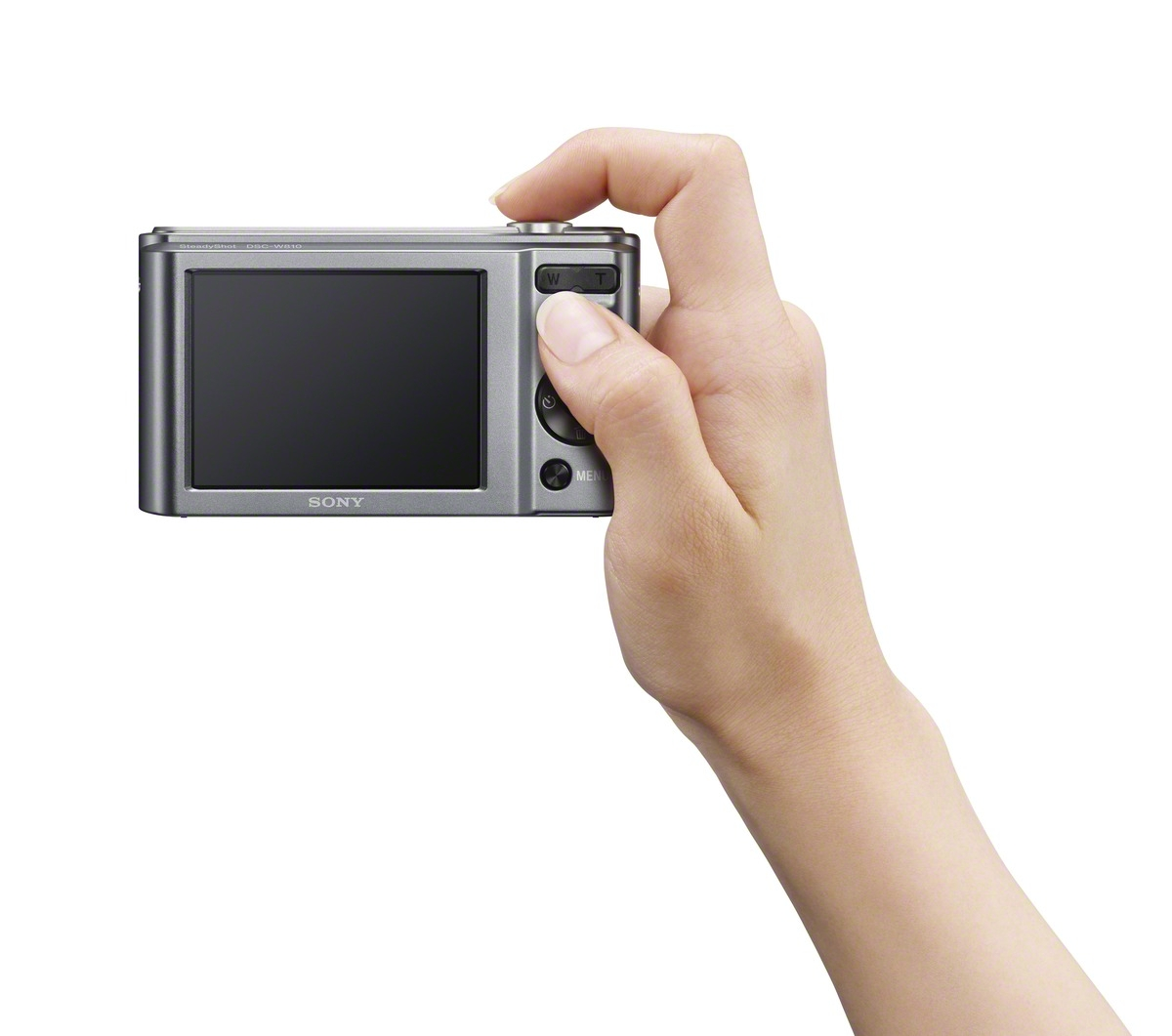 SONY Cyber-shot DSC-W810 Digitalkamera Silber, 6x opt. Zoom, TFT-LCD