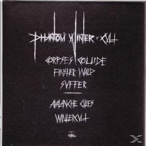 CD-Rückseite mit Songtiteln. Schwarzer Hintergrund mit weißem Text.