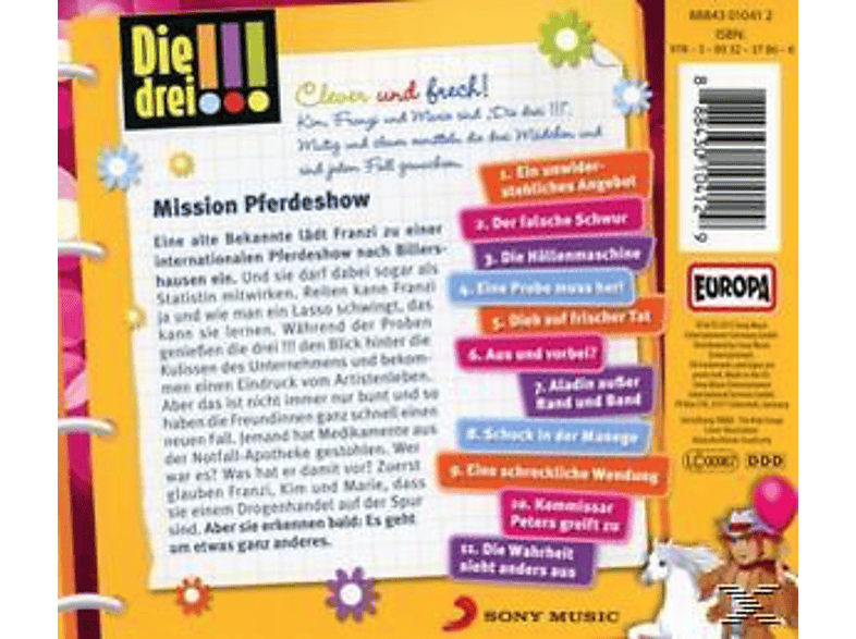 Thumbnail - Die Drei ??? - drei !!! 37: Mission Pferdeshow (CD)