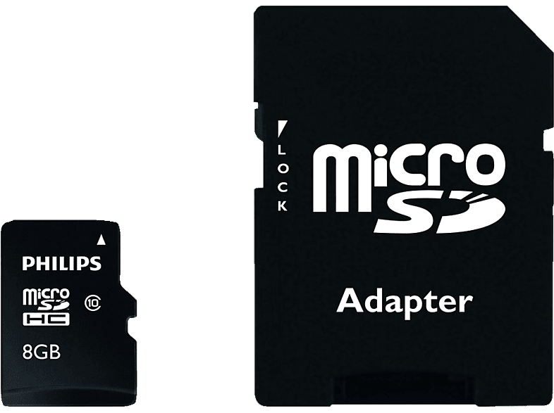 PHILIPS Geheugenkaart microSDHC Class 10 8 GB (FM08MP45B/10)