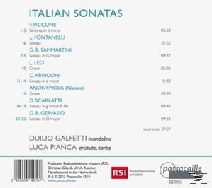 Duilio Galfetti, Luca Pianca - Italienische Mandolinensonaten  - (CD)