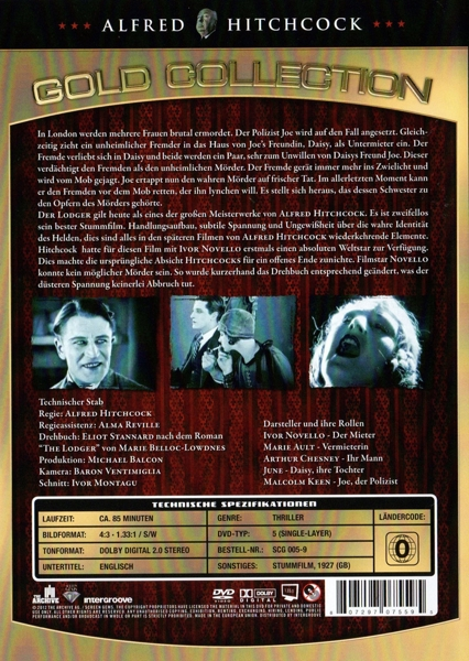 Novello, Ivor/Ault, Lodger The (DVD) - Marie - Hitchcock - Alfred