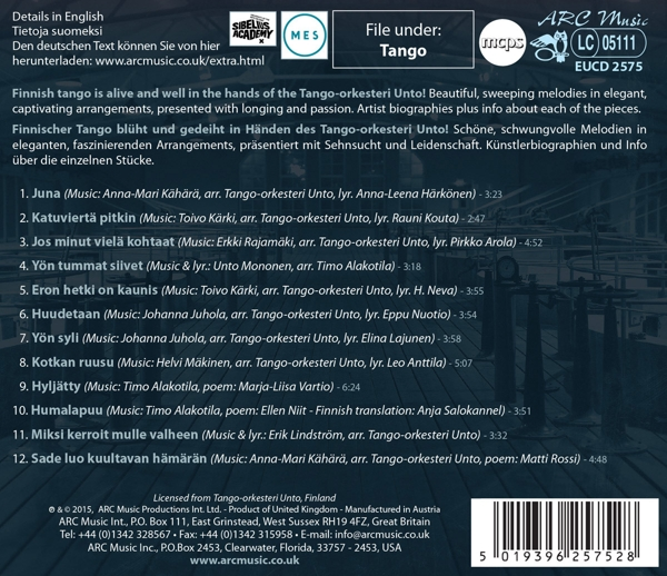 Tango Orkesteri Unto - Finnish Tango-Yön Tummat Siivet-Dark Wings Of  - (CD)