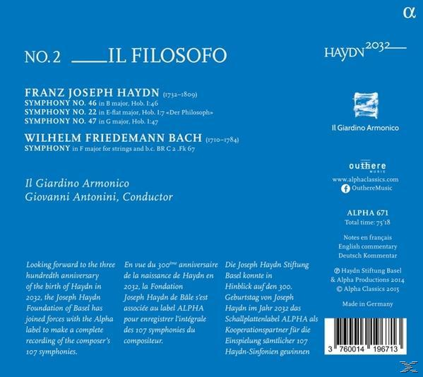Il Guardino Armonico - Haydn 2032 Vol.2 - Il Filosofo  - (CD)