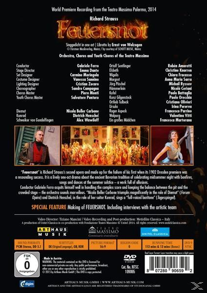 Orchestra, Chorus And Youth Chorus Of The Teatro Massimo, Valentina Vitti, Christine Knorren, Irina Pererva, Anna Maria Sarra, Francesco Parrino, Paolo Battaglia, Nicolo Ceriani, Michail Ryssov, Rubén Amoretti, Paolo Orecchia, Chiara Fracasso, Dietrich Henschel, Christiano Olivieri, Nicola Beller Carbone, Alex Wawiloff - Feuersnot  - (DVD)