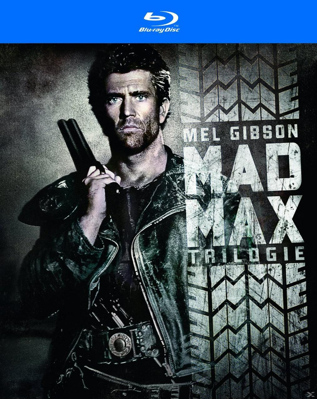 Mel Gibson mit einer Waffe auf einem Mad Max Blu-ray-Cover. Der Titel ist sichtbar.
