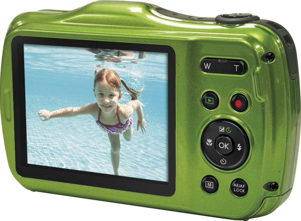 100 Sportsline Grün, , LCD-Panel ROLLEI Zoom, opt. 4x Digitalkamera