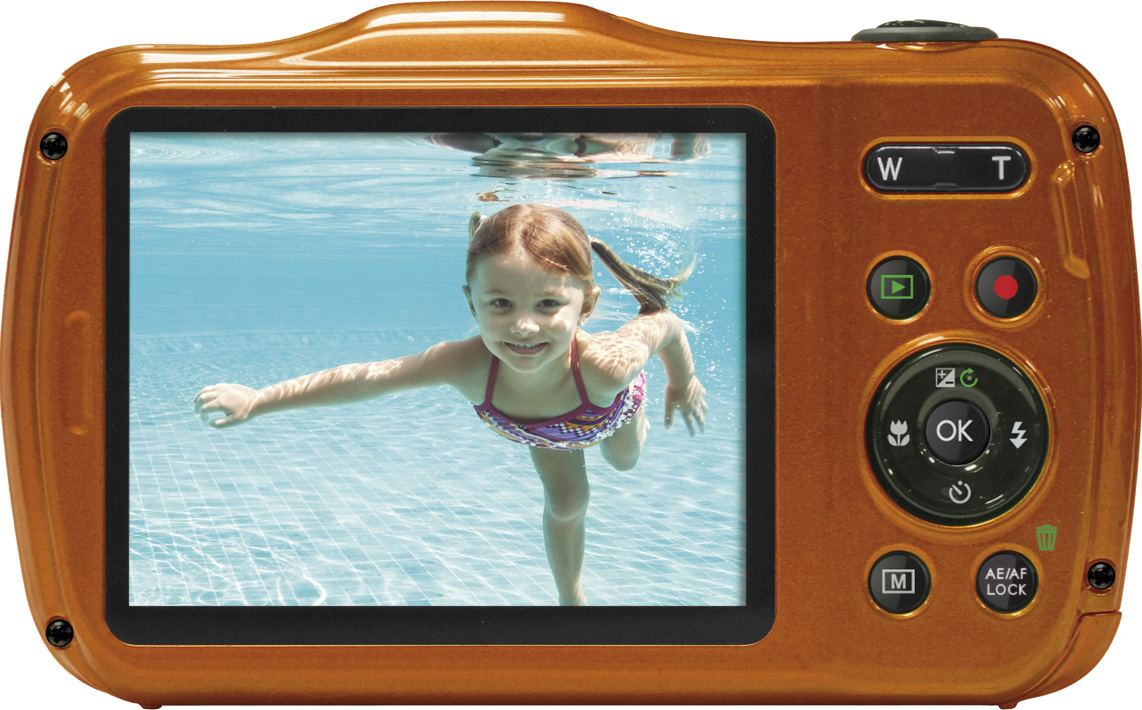 ROLLEI Sportsline 100 Digitalkamera Orange, Zoom, LCD-Panel , 4x opt