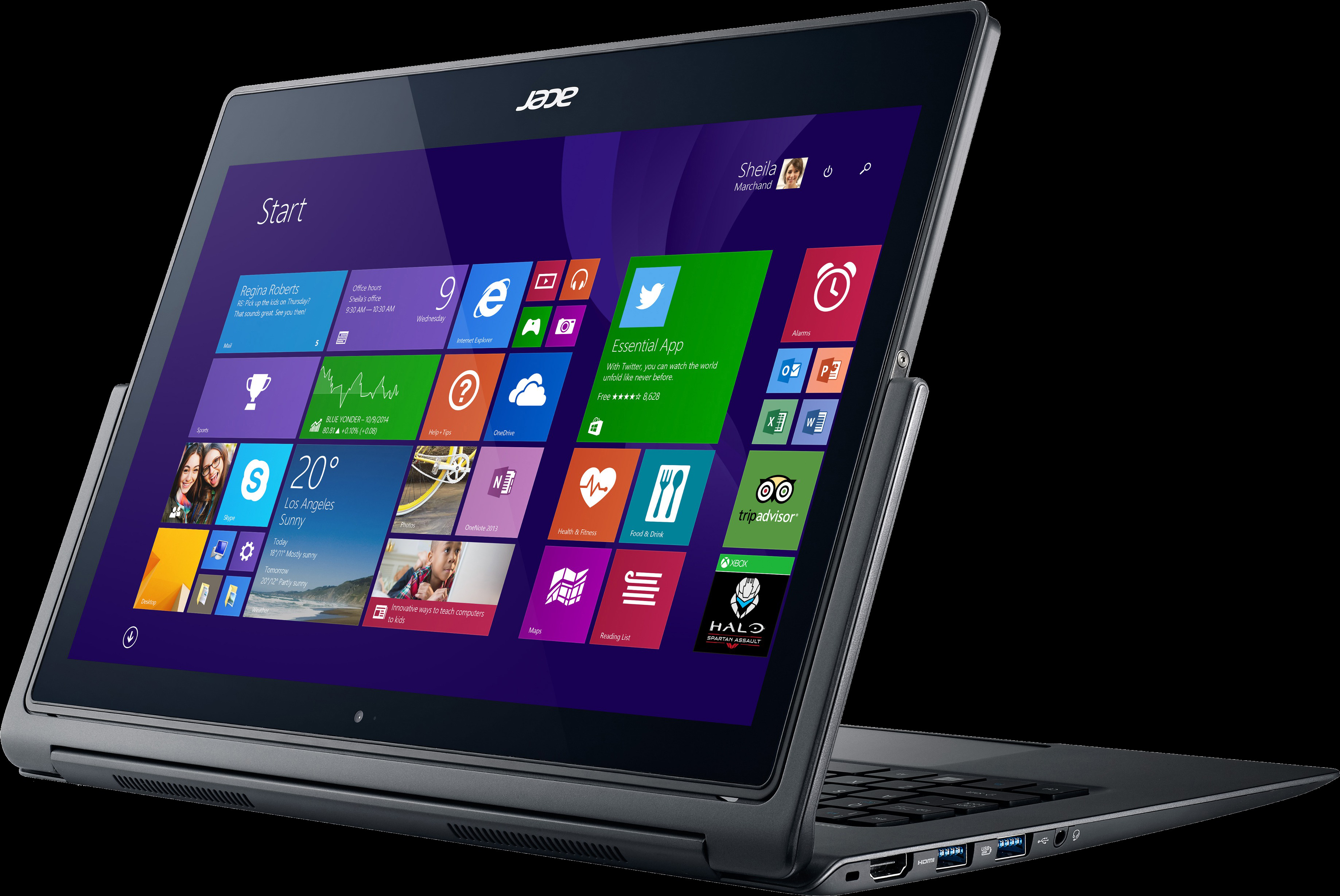 ACER Aspire R13 R7-371T-56W8 (NX.MQQEG.004) 2in1 Notebook, 13,3 Zoll, Intel® Core™ i5-5200U Prozessor
(3M Cache, bis zu 2.70 GHz), 4 GB, 256 GB SSD