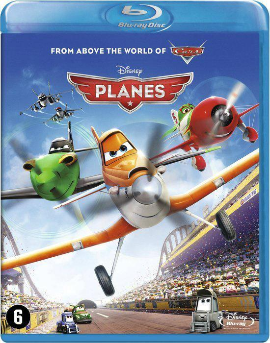 Pochette du film Planes. Les avions volent dans le ciel. Un fond bleu.