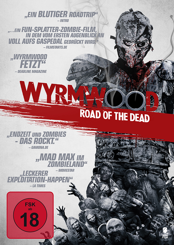 DVD-Cover für einen Horrorfilm. Enthält eine zombieartige Figur und eine Menge Zombies.