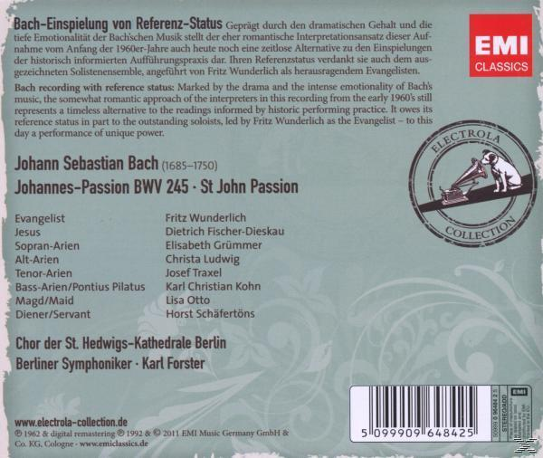 CD-Cover. Johann Sebastian Bach, Johannes-Passion. Text und Credits.