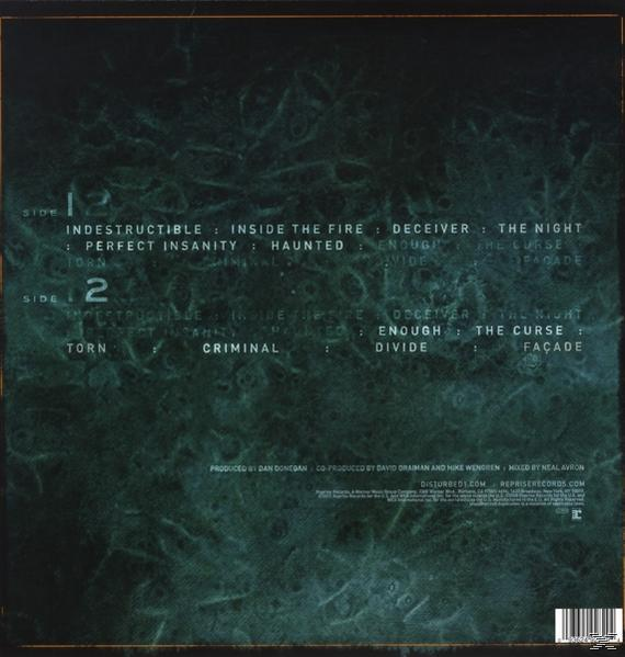 Plattencover, Seite eins und zwei mit Songtiteln und Texten in Weiß.