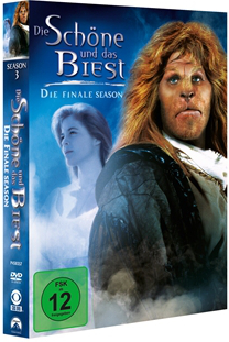 DVD-Cover: Zeichentrick von Die Schöne und das Biest, mit Frau und Biest.