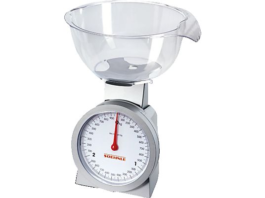 SOEHNLE Küchenwaage Actuell Silber 65041 Analoge Küchenwaage (Max. Tragkraft: 3 kg)