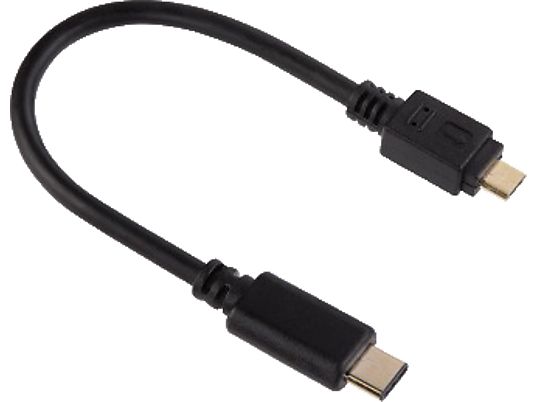HAMA cavo adattatore USB tipo C 135713, dorato, 0.15 m - Cavo adattatore USB, 0.15 m, Nero