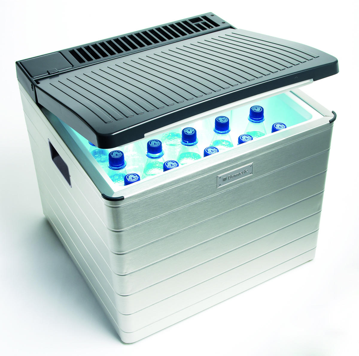 DOMETIC RC 2200 EGP Kühlbox (41 l, 12V Anschluss, Aluminium/Schwarz)