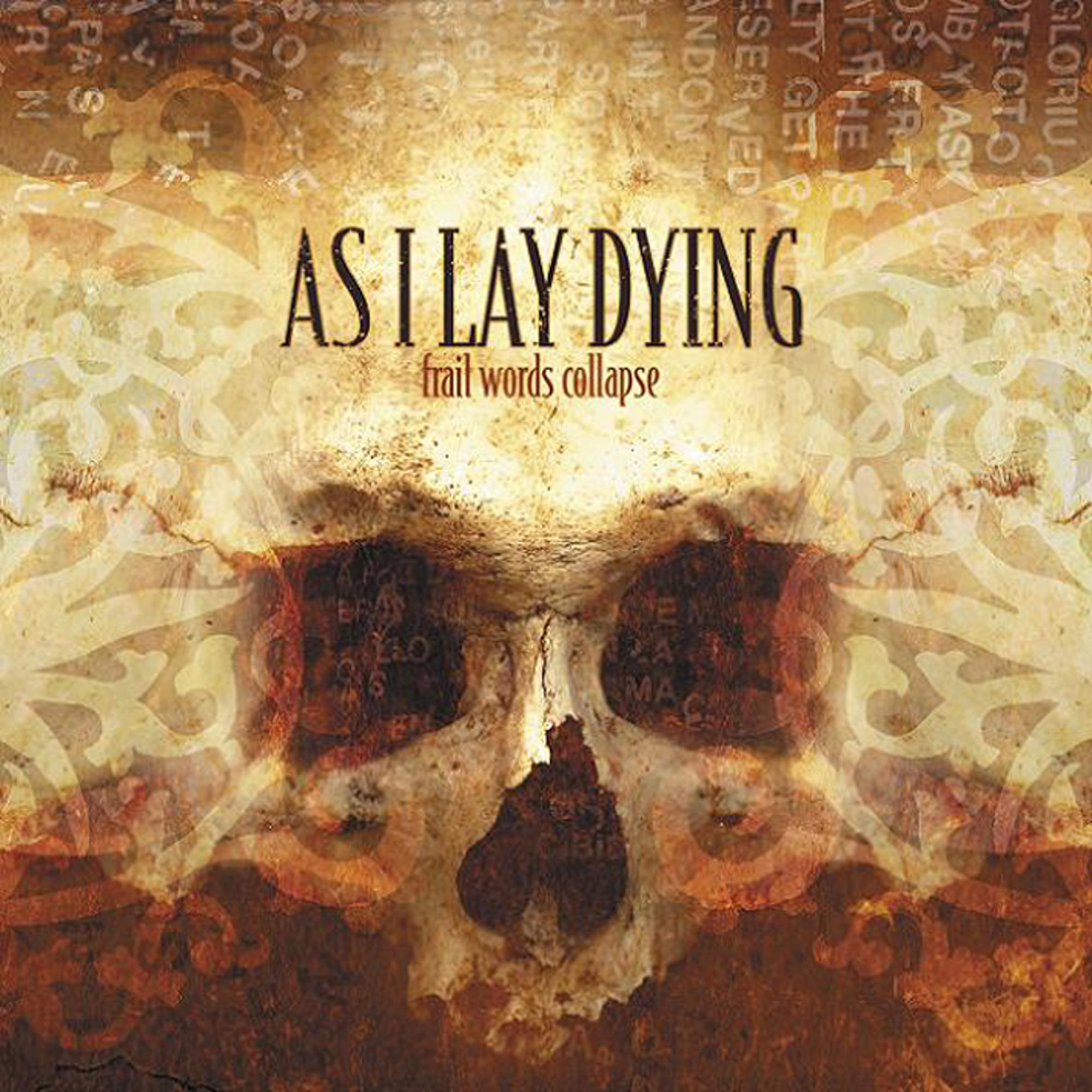 Albumcover für As I Lay Dying, mit einem Schädel und kunstvollem Design.