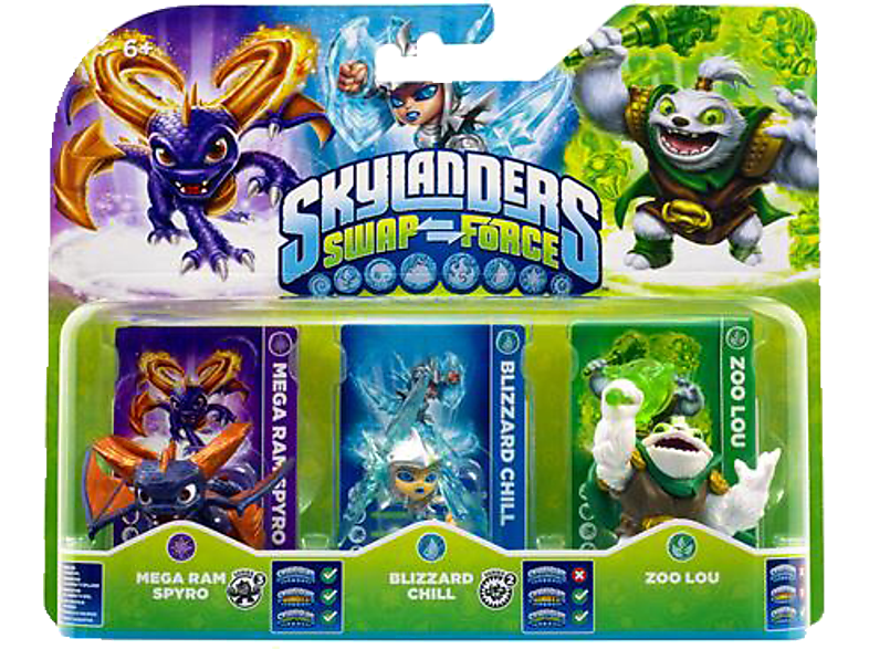 SKYLANDERS Swap Force Lou, Blizzard Ram (Zou Pack Chill) Mega - Triple Spielfigur Spyro, B