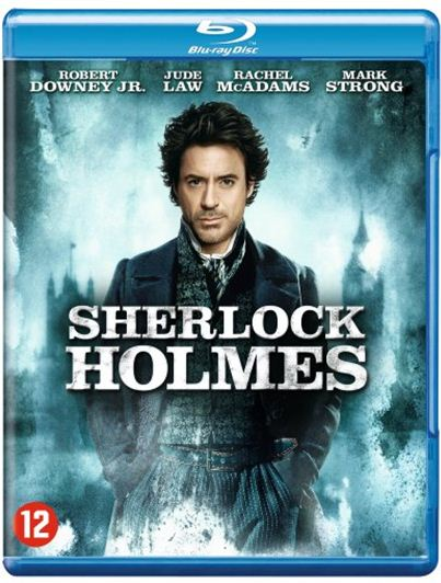 Couverture Blu-ray de Sherlock Holmes. Robert Downey Jr. est au centre.