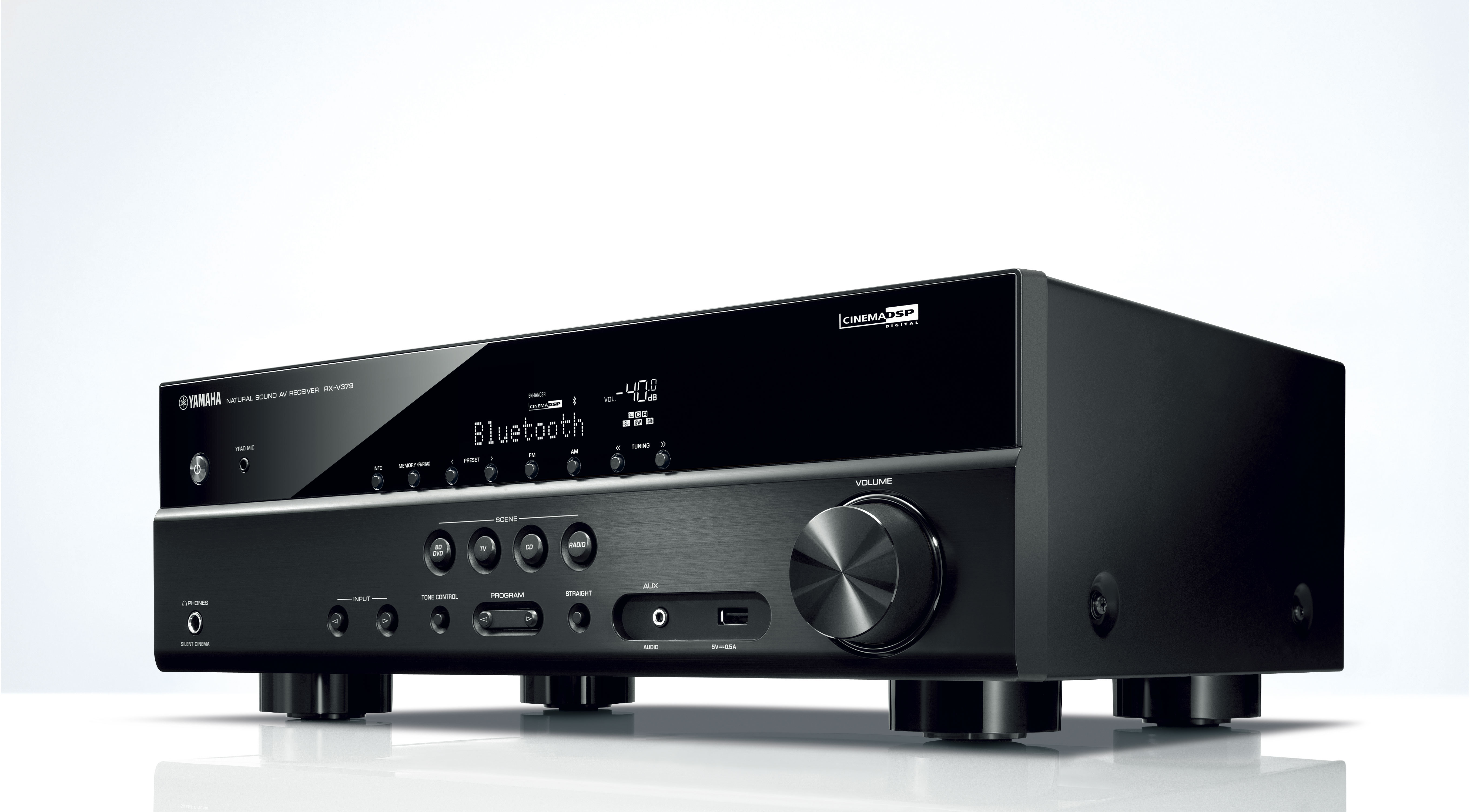 YAMAHA RX-V379 + Interior 5.1X  5.1 System (AV-Receiver, 5.1 Lautsprechersystem, Ja, Bluetooth, Schwarz)