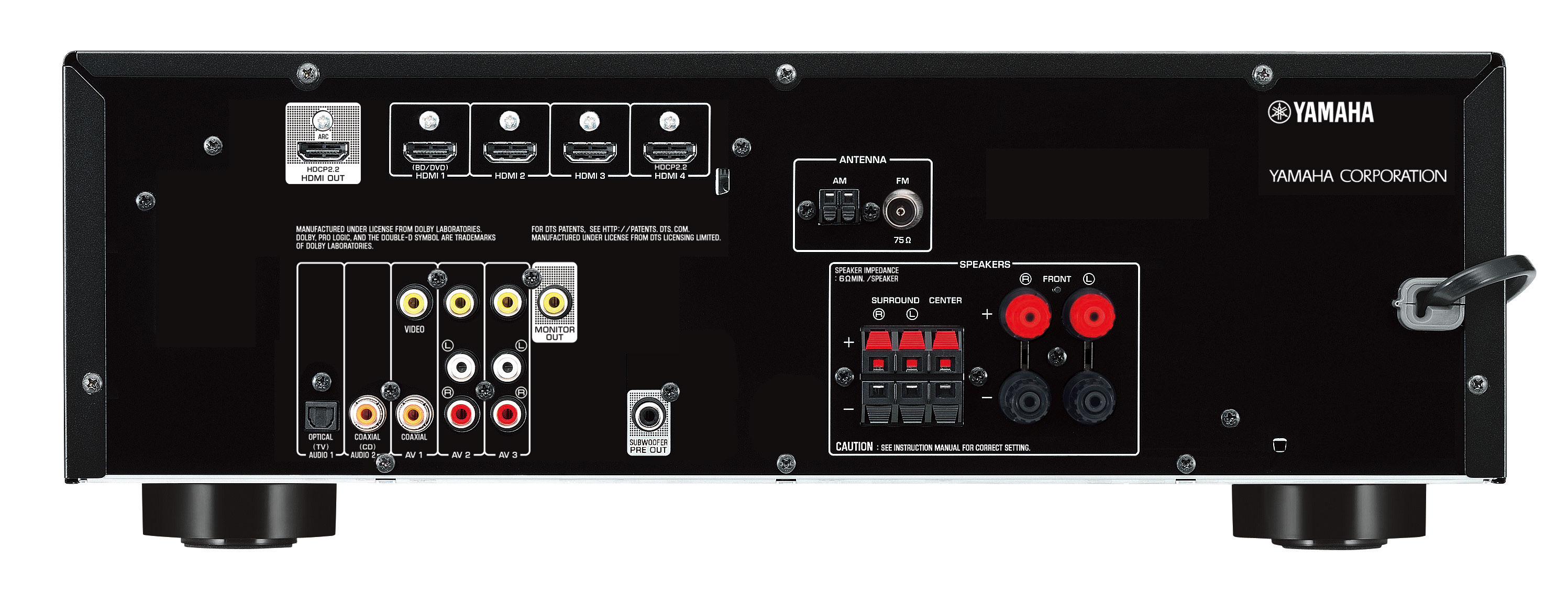 YAMAHA RX-V379 + Interior 5.1X  5.1 System (AV-Receiver, 5.1 Lautsprechersystem, Ja, Bluetooth, Schwarz)