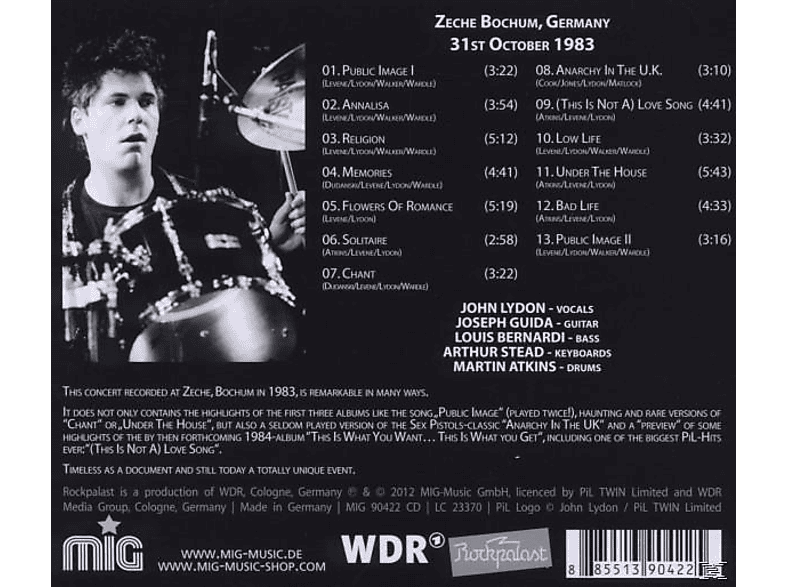 Thumbnail - Public Image Ltd. - Live At Rockpalast (CD)