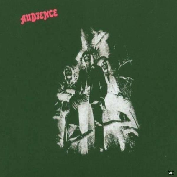 Albumcover: Drei weiße Figuren vor grünem Hintergrund, roter Text 'AUDIENCE'.