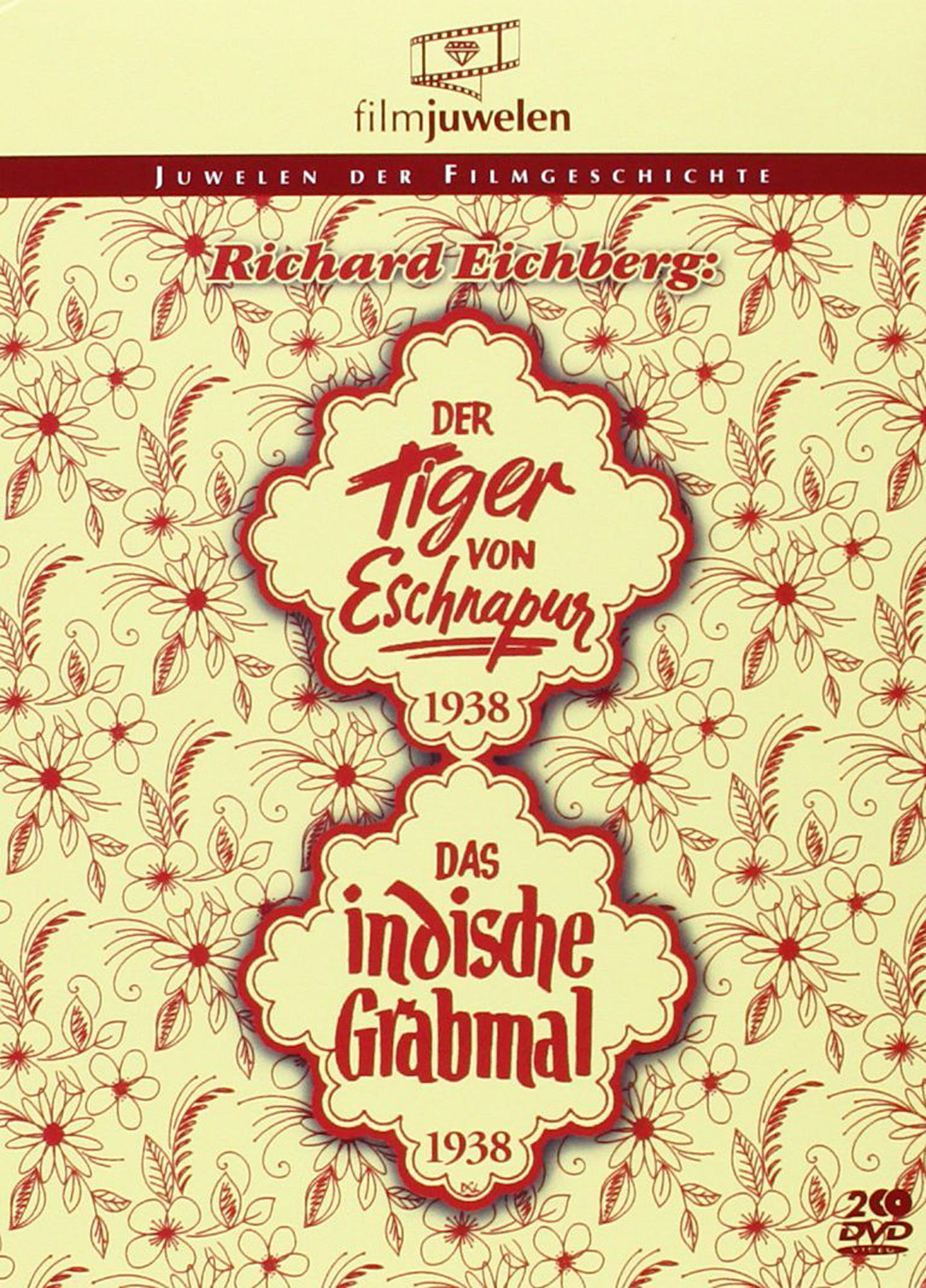DVD-Cover für die Filme 'Der Tiger von Eschnapur' und 'Das indische Grabmal'.