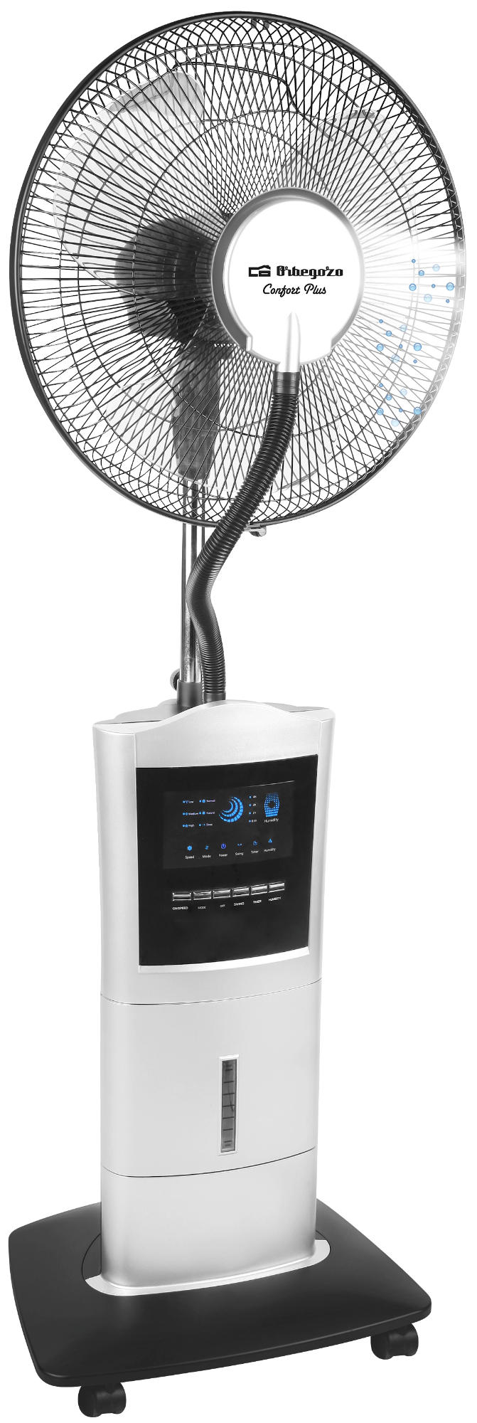 Ventilador Pie Orbegozo sfa 7000 3 velocidades 100w 1.3m – nebulizador mando distancia 1.5 litros temporizador y 100 potencia humidficador sfa7000 15l 40 cm deposito 15