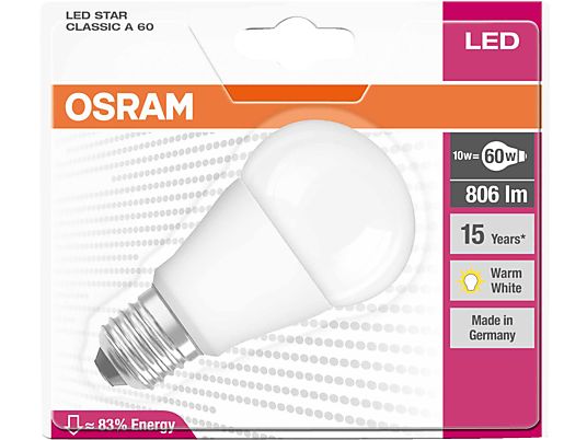 OSRAM LED STAR CLASSIC A 60 8 W/827 E27 FR - Ampoule LED
