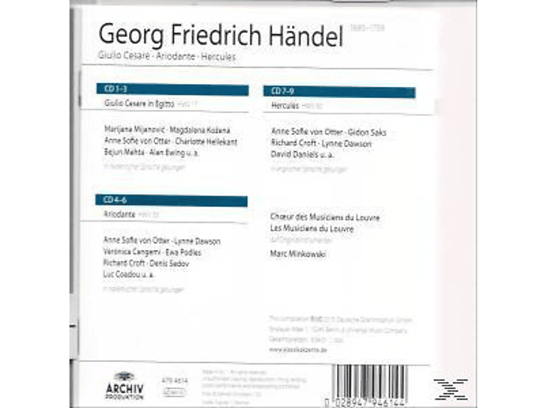 Thumbnail - VARIOUS, Les Musiciens Du Louvre - Giulio Cesare, Ariodante, Hercules (Eloquence) (CD)