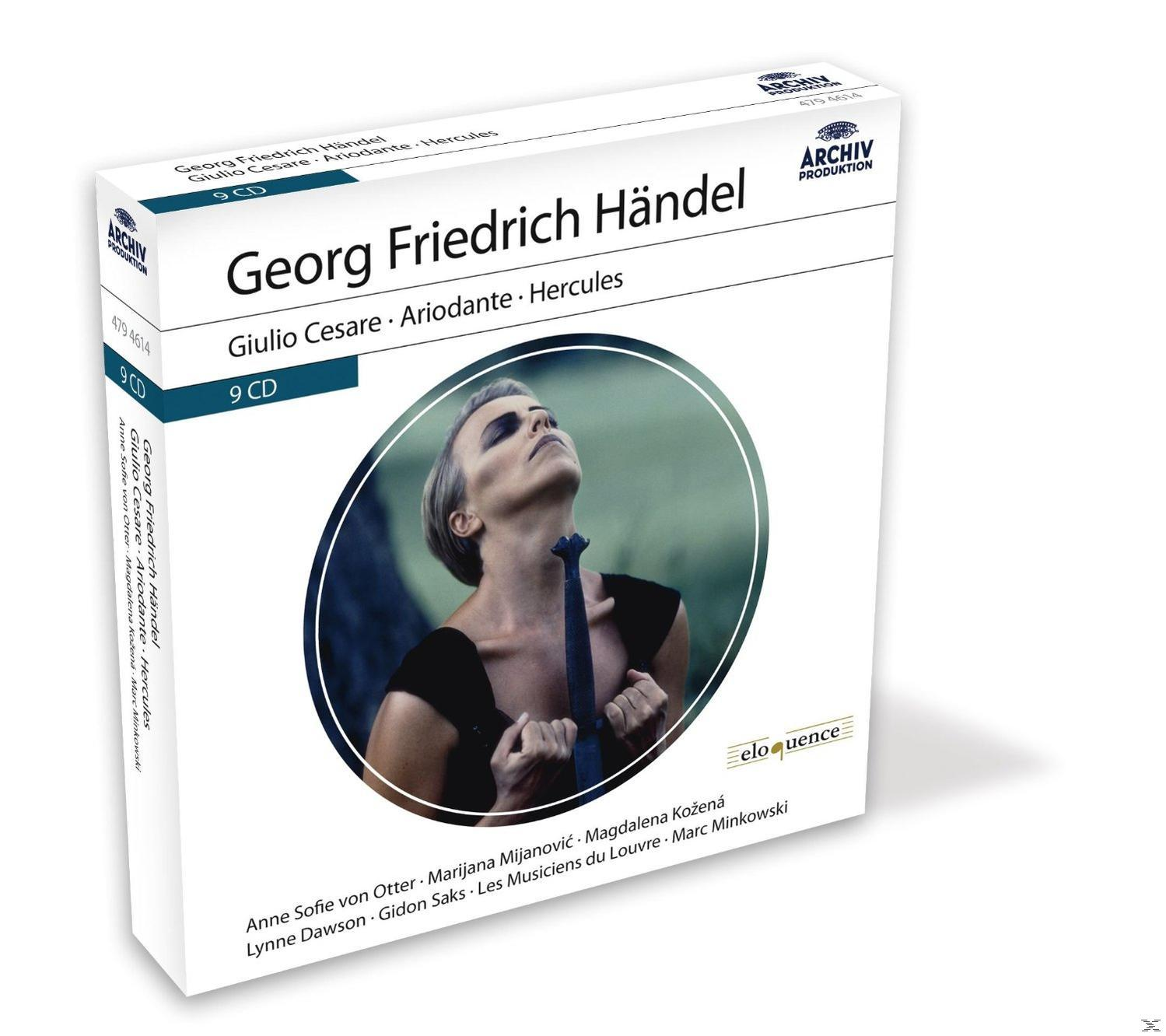 CD-Box-Set mit Frauenporträt. Text enthält 'Georg Friedrich Händel' und 'Giulio Cesare'.