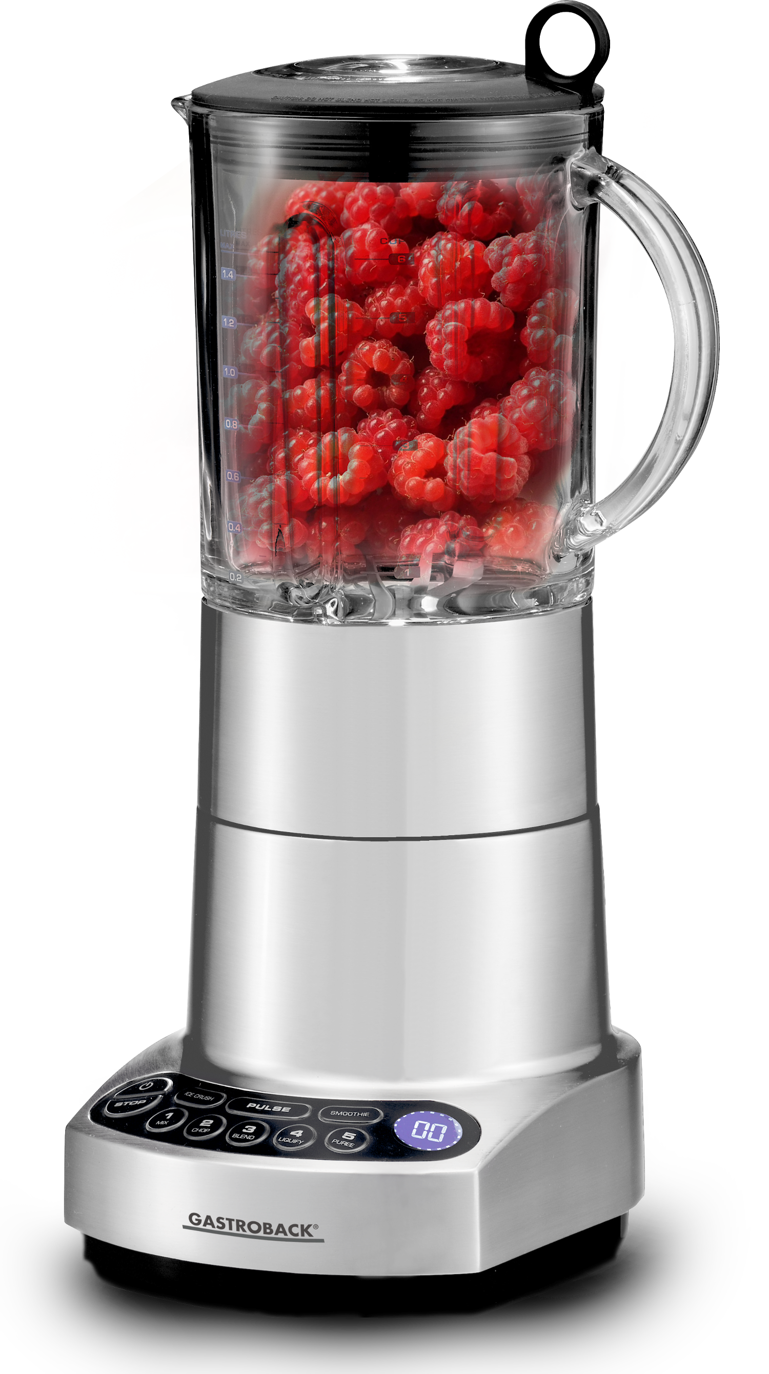 GASTROBACK 41001 Design Advanced Electronic Standmixer Silber (1200 Watt, 1.5 l)