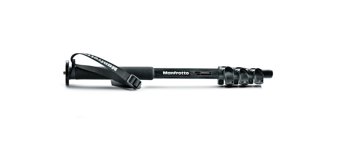 MANFROTTO MM294C4 Einbein Stativ, Schwarz, Höhe offen bis 1510 mm