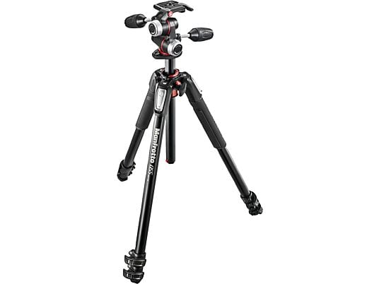 MANFROTTO Kit 055, a 3 sezioni alluminio con testa a 3 vie - treppiede, Alluminio