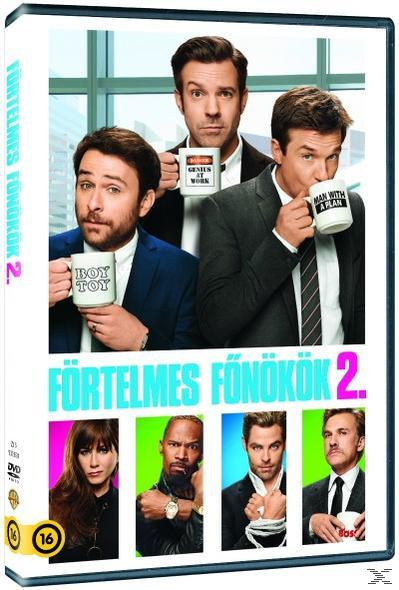 Film DVD borítója. Három férfi és három nő a borítón. Cím: Horrible Bosses 2.