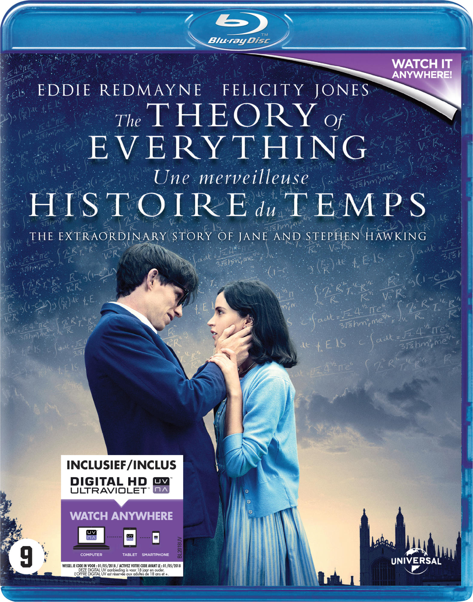 Couverture du film : Eddie Redmayne et Felicity Jones dans 'Une merveilleuse histoire du temps'.